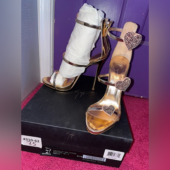 Giuseppe Zanotti Shoes - Rose Gold Giuseppe Zanotti Heels , women’s size 7.5 , worn only twice.